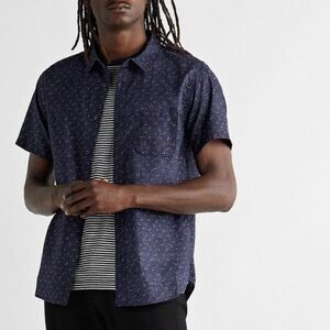Outerknown S.E.A. Floral Print Organic Cotton Hemp Shirt